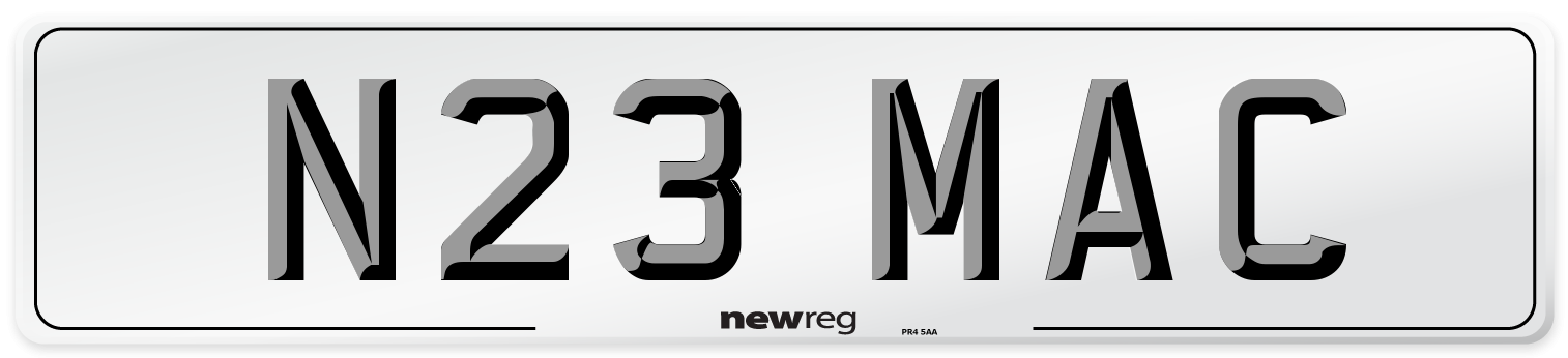 N23 MAC Number Plate from New Reg